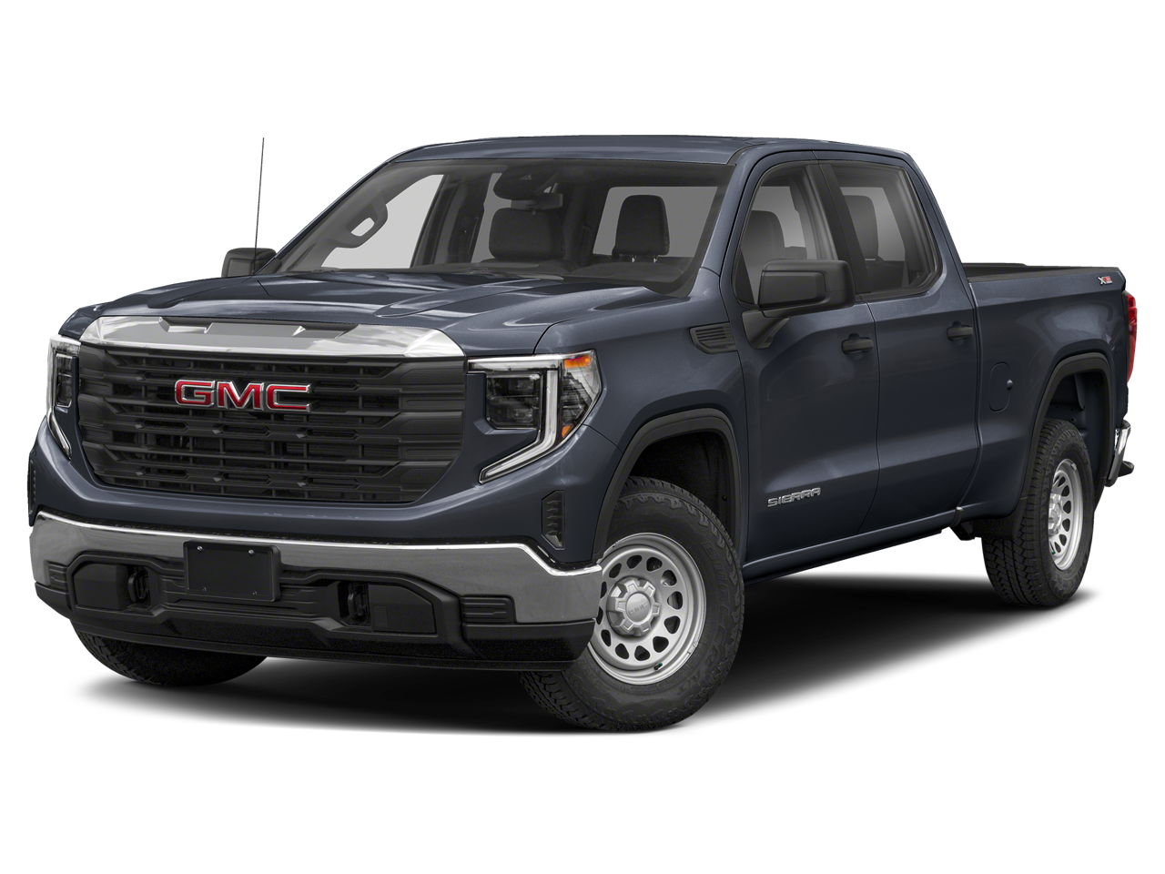 2023 GMC Sierra 1500 Denali in Titanium Rush Metallic — front three-quarter view