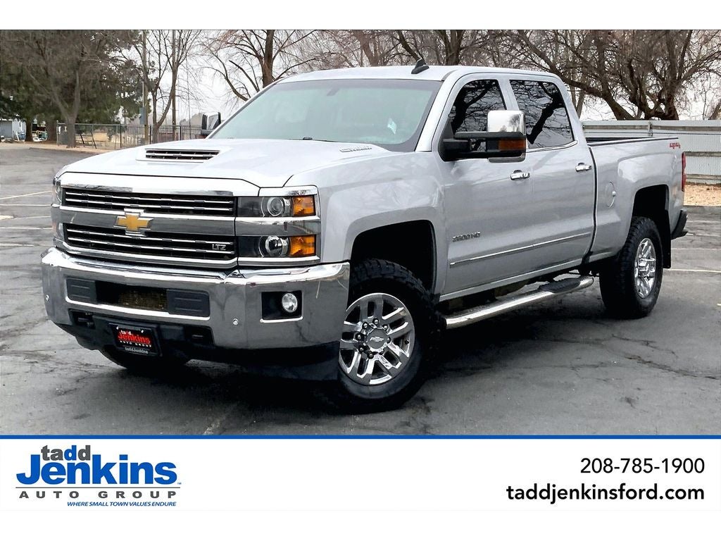 2019 Chevrolet Silverado 2500 LTZ in Silver Ice Metallic — front three-quarter view