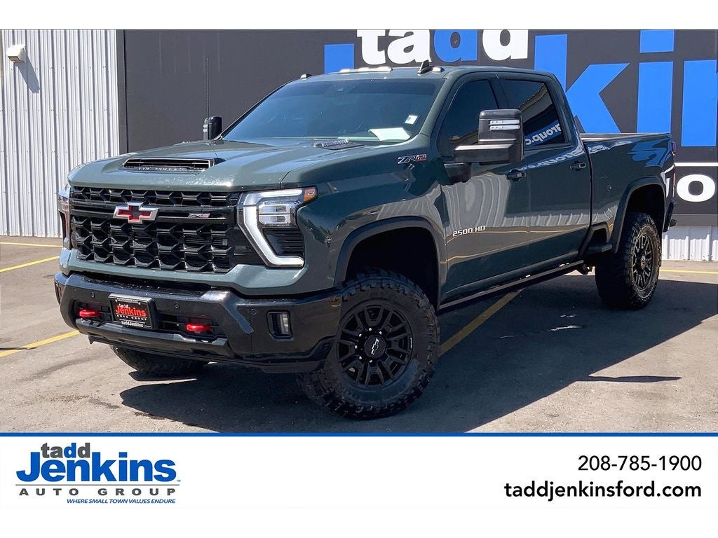 2025 Chevrolet Silverado 2500 ZR2 in Cypress Gray — front three-quarter view