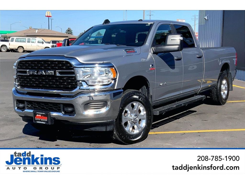 2023 RAM 3500 Big Horn in Billet Silver Metallic Clearcoat — front three-quarter view