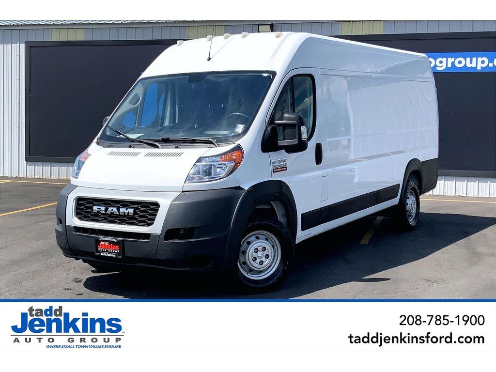 2021 RAM ProMaster 3500 High Roof in Bright White Clearcoat — front three-quarter view