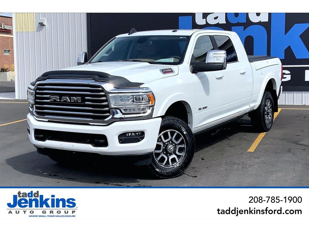 2024 RAM 2500 Longhorn in Bright White Clearcoat — front three-quarter view