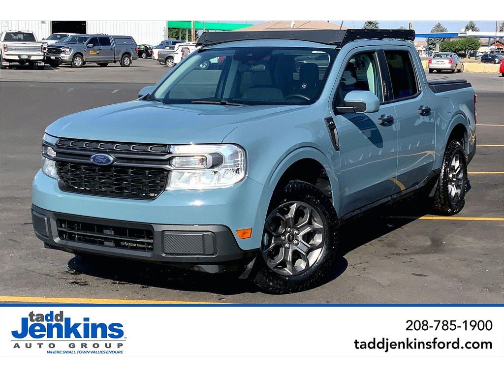 2023 Ford Maverick XLT in Area 51 — front three-quarter view