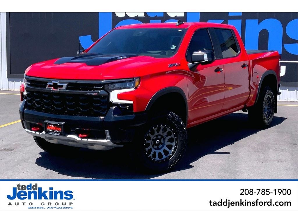 2024 Chevrolet Silverado 1500 ZR2 in Red Hot — front three-quarter view