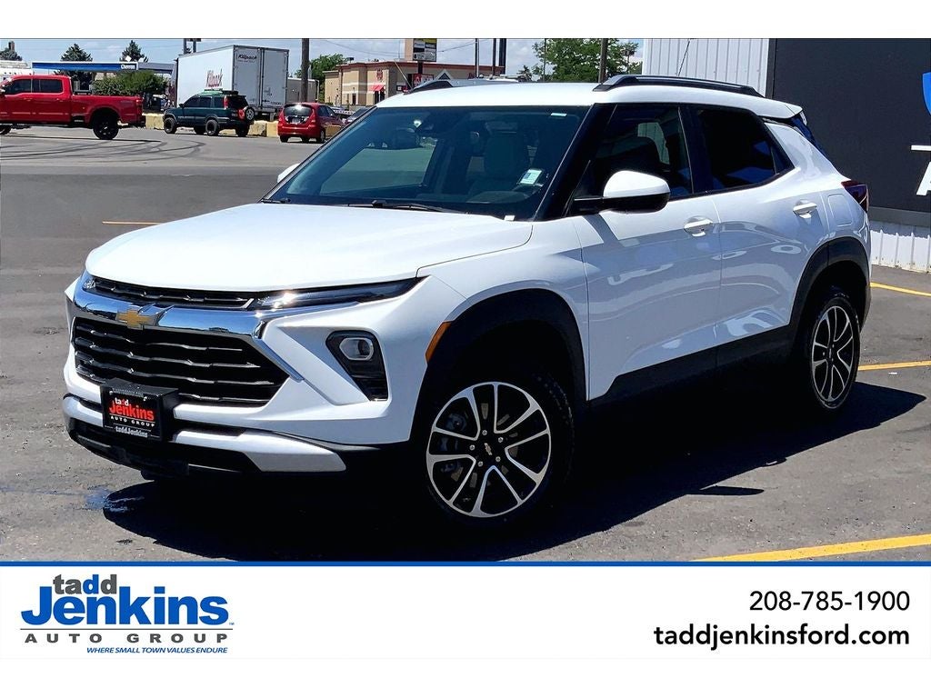 2024 Chevrolet TrailBlazer LT in Summit White — front three-quarter view