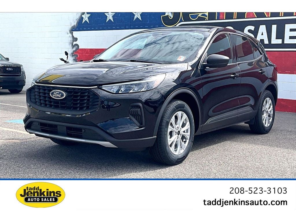 2023 Ford Escape Active in Agate Black Metallic — front three-quarter view
