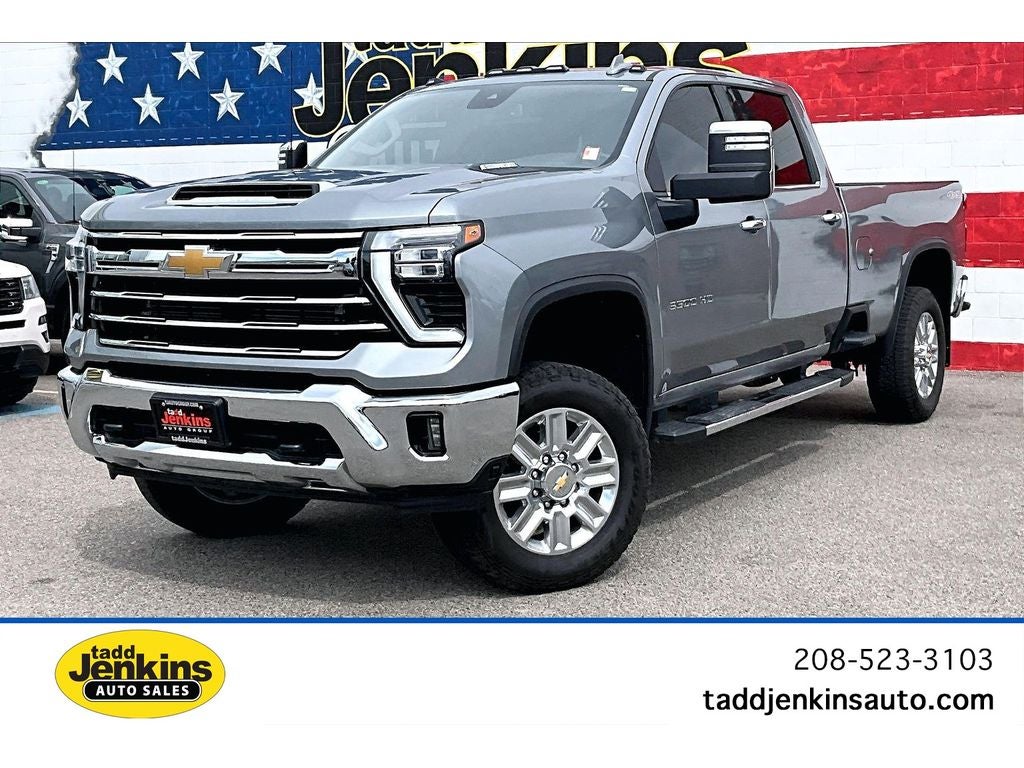 2025 Chevrolet Silverado LTZ in Sterling Gray Metallic — front three-quarter view