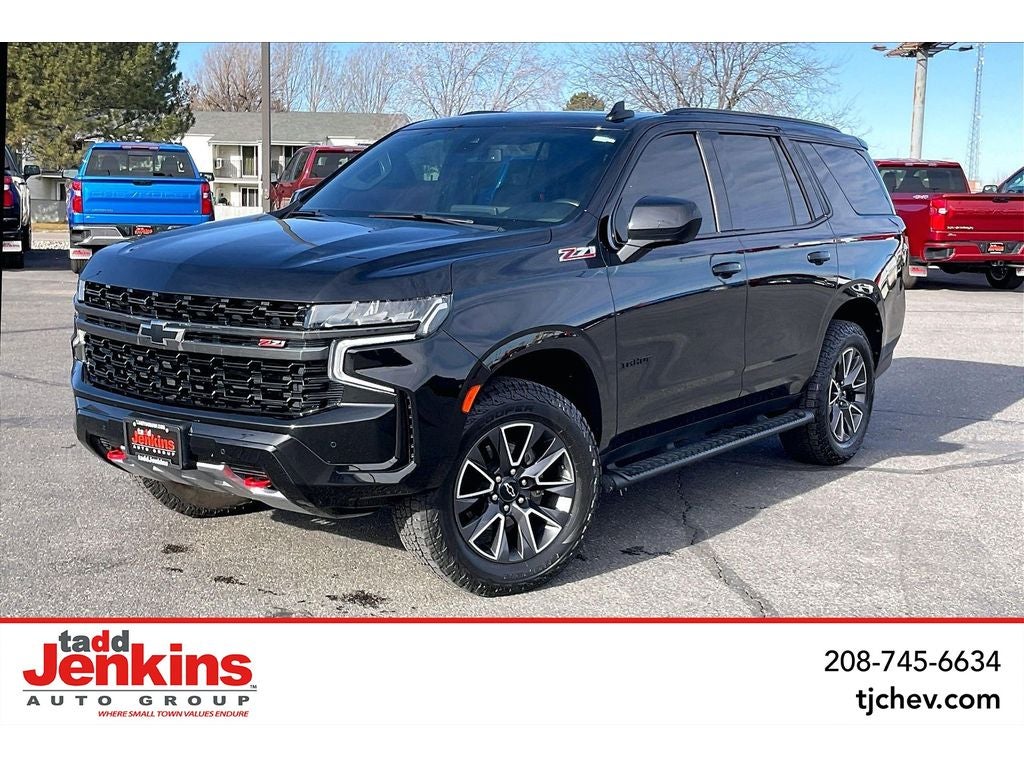 2022 Chevrolet Tahoe Z71 in Black — front three-quarter view