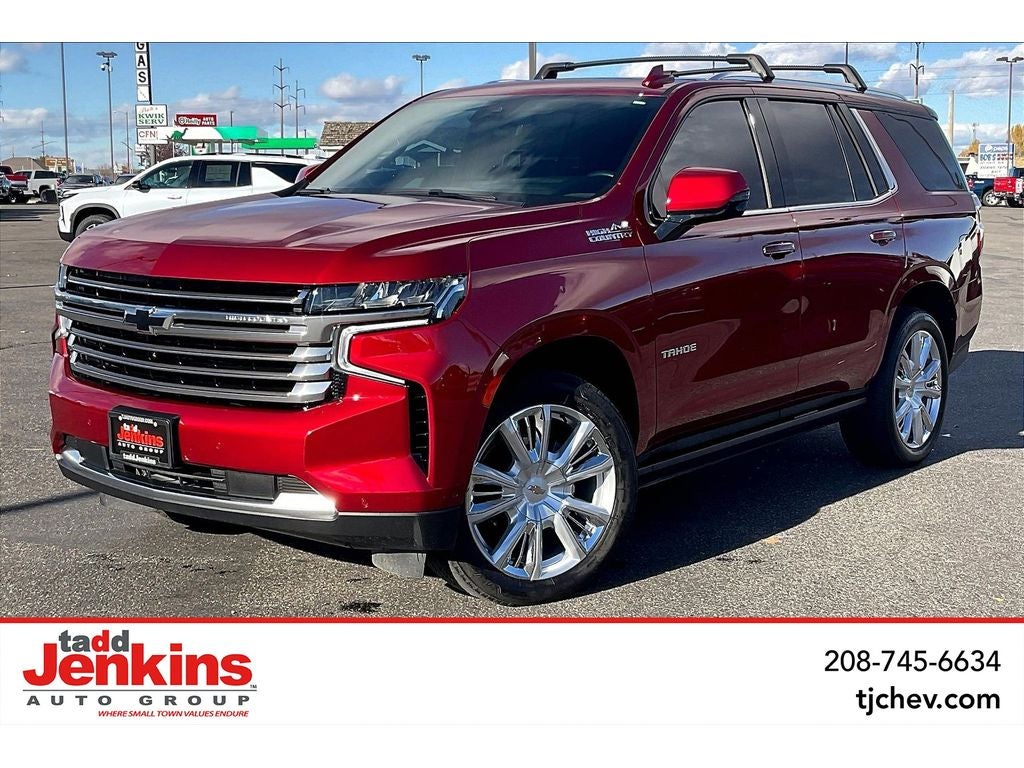 2024 Chevrolet Tahoe High Country in Radiant Red Tintcoat — front three-quarter view