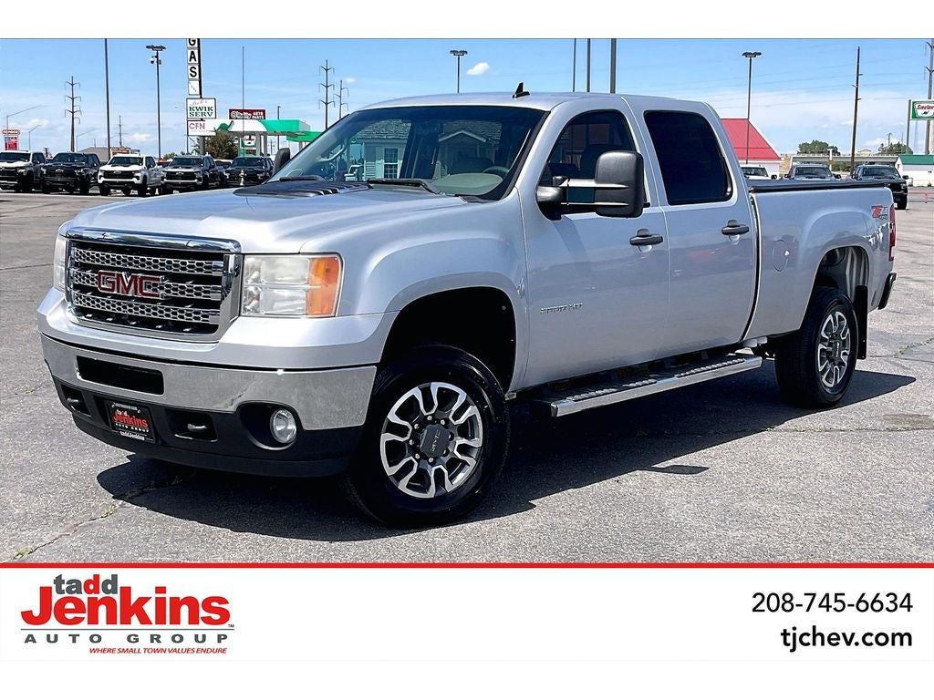 2012 GMC Sierra 2500 HD SLE in Quicksilver Metallic — front three-quarter view