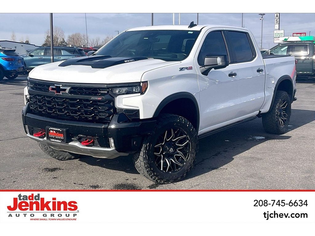 2024 Chevrolet Silverado 1500 ZR2 in Summit White — front three-quarter view