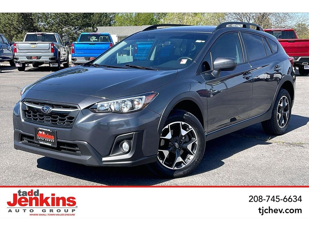 2020 Subaru Crosstrek Premium in Gray — front three-quarter view
